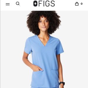 Figs Scrub set in Ceil Blue